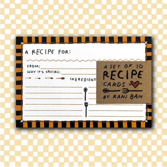 CHECKERED Recipe Cards
