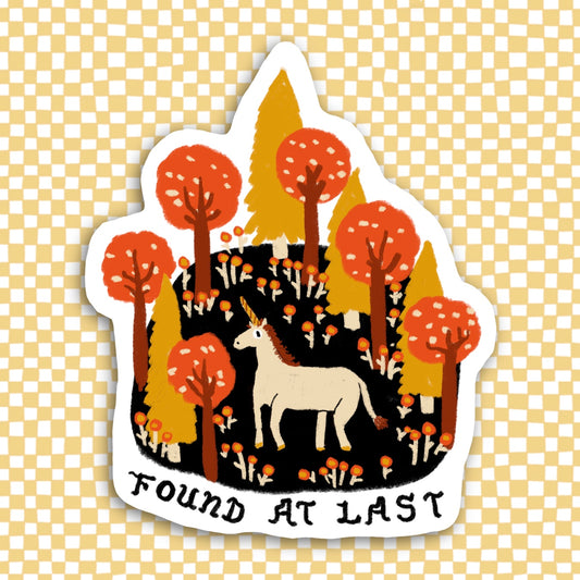 FOUND AT LAST Sticker