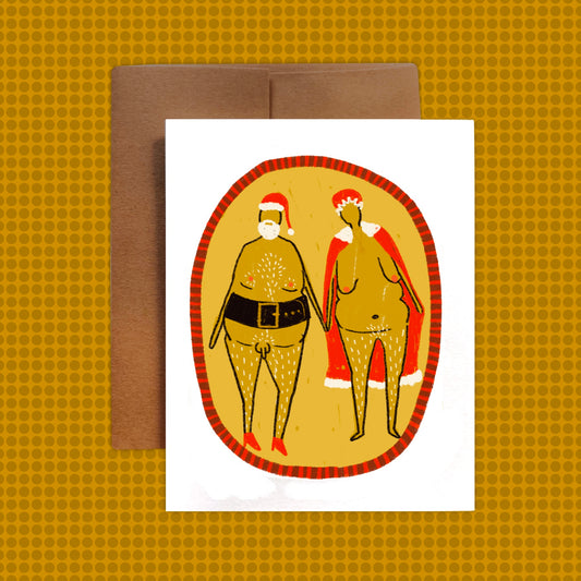 *NAKED* MR & MRS CLAUS Card