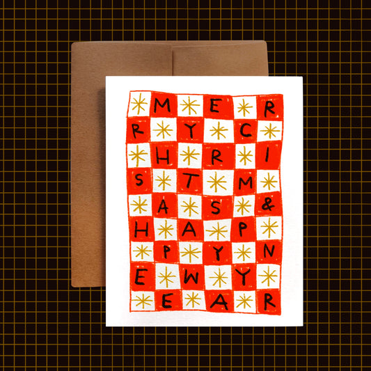 CHECKERED CHRISTMAS Card