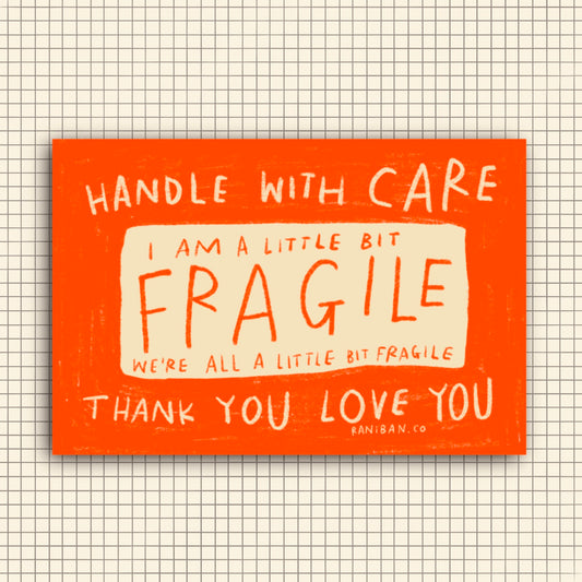 A LITTLE BIT FRAGILE Sticker