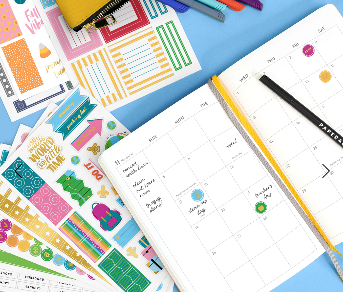 Planner & Calendar Sticker Book – 25 Sheets