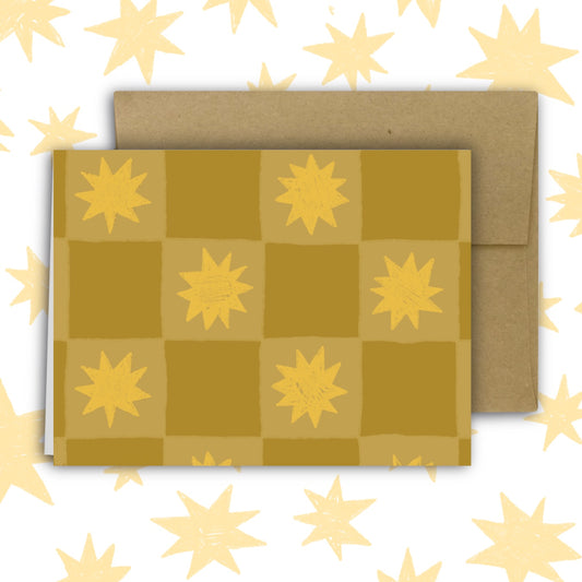 FOLK STAR (SPLIT PEA) Greeting Card