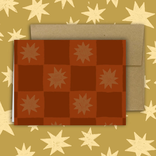 FOLK STAR (TERRA COTTA) Greeting Card