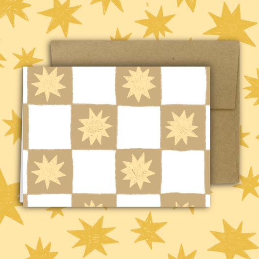 FOLK STAR (PARCHMENT) Greeting Card