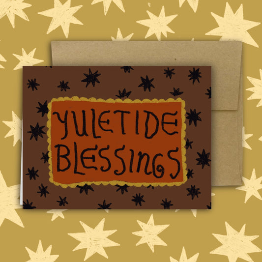 YULETIDE BLESSINGS (COCOA) Holiday Card