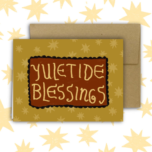 YULETIDE BLESSINGS (SPLIT PEA) Holiday Card