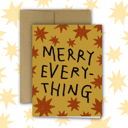 MERRY EVERYTHING (SPLIT PEA) Holiday Card