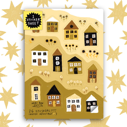 TINY TOWN Sticker Sheet