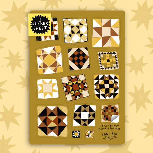 QUILTY PLEASURES Sticker Sheet