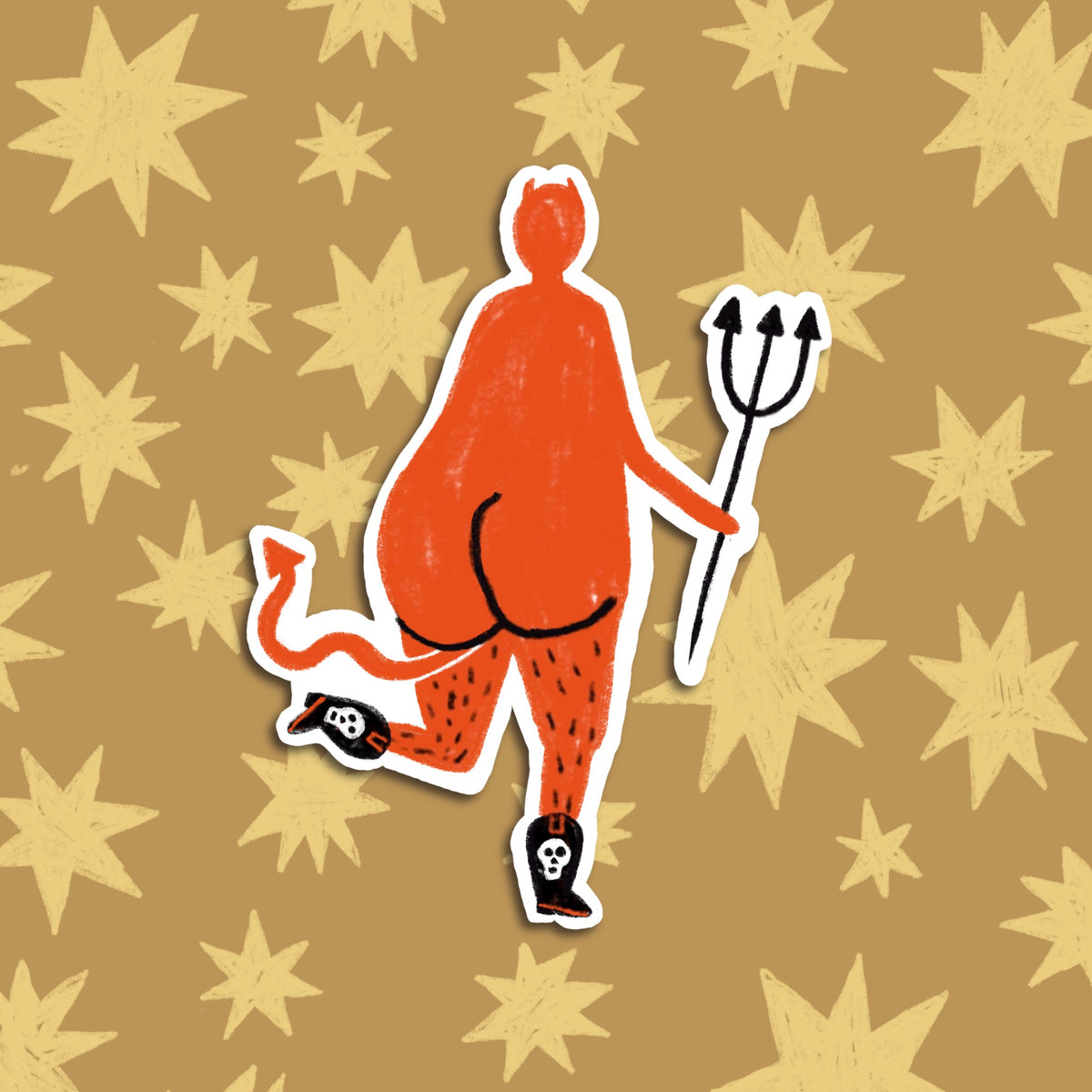 DEVIL IN BOOTS Sticker