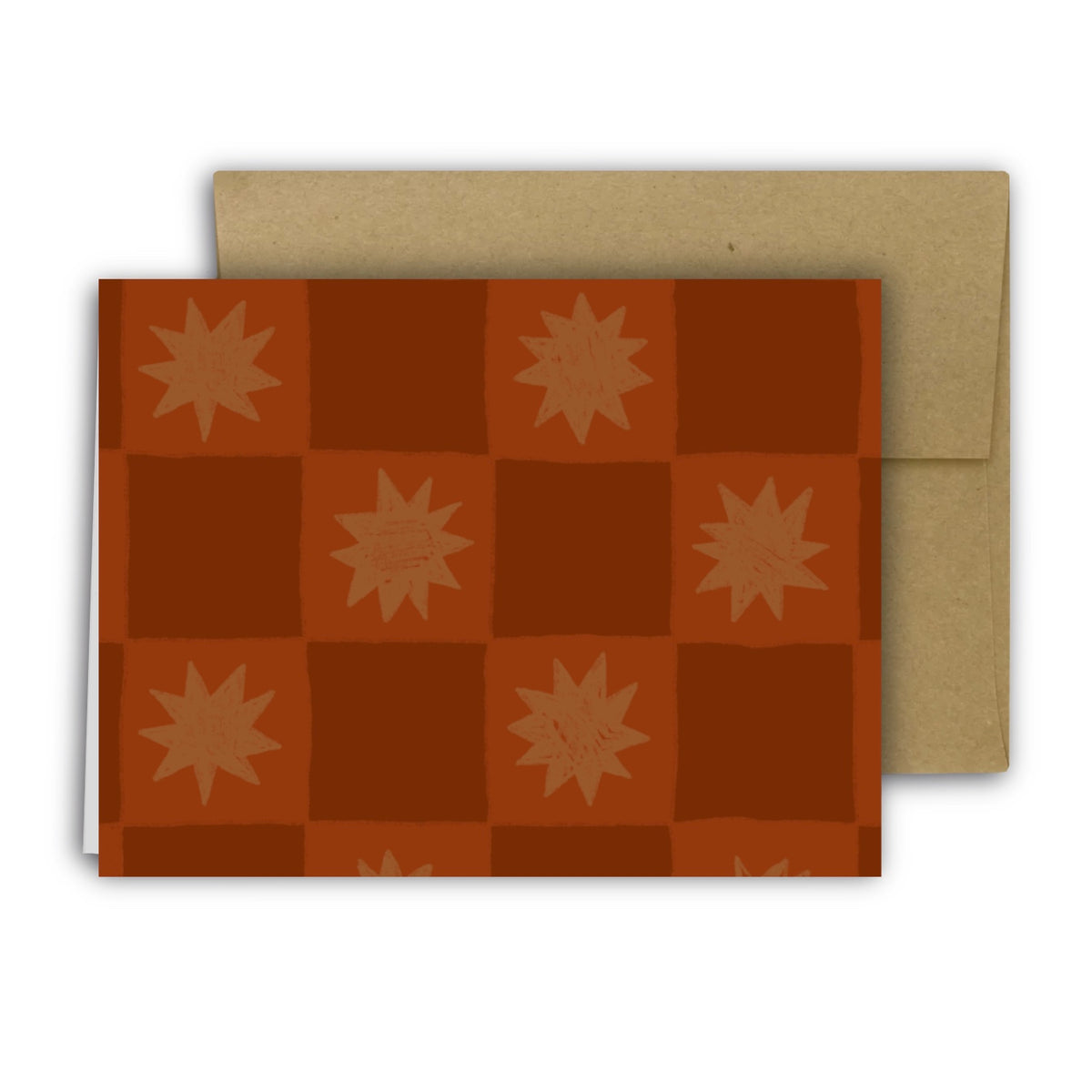 FOLK STAR (TERRA COTTA) Greeting Card