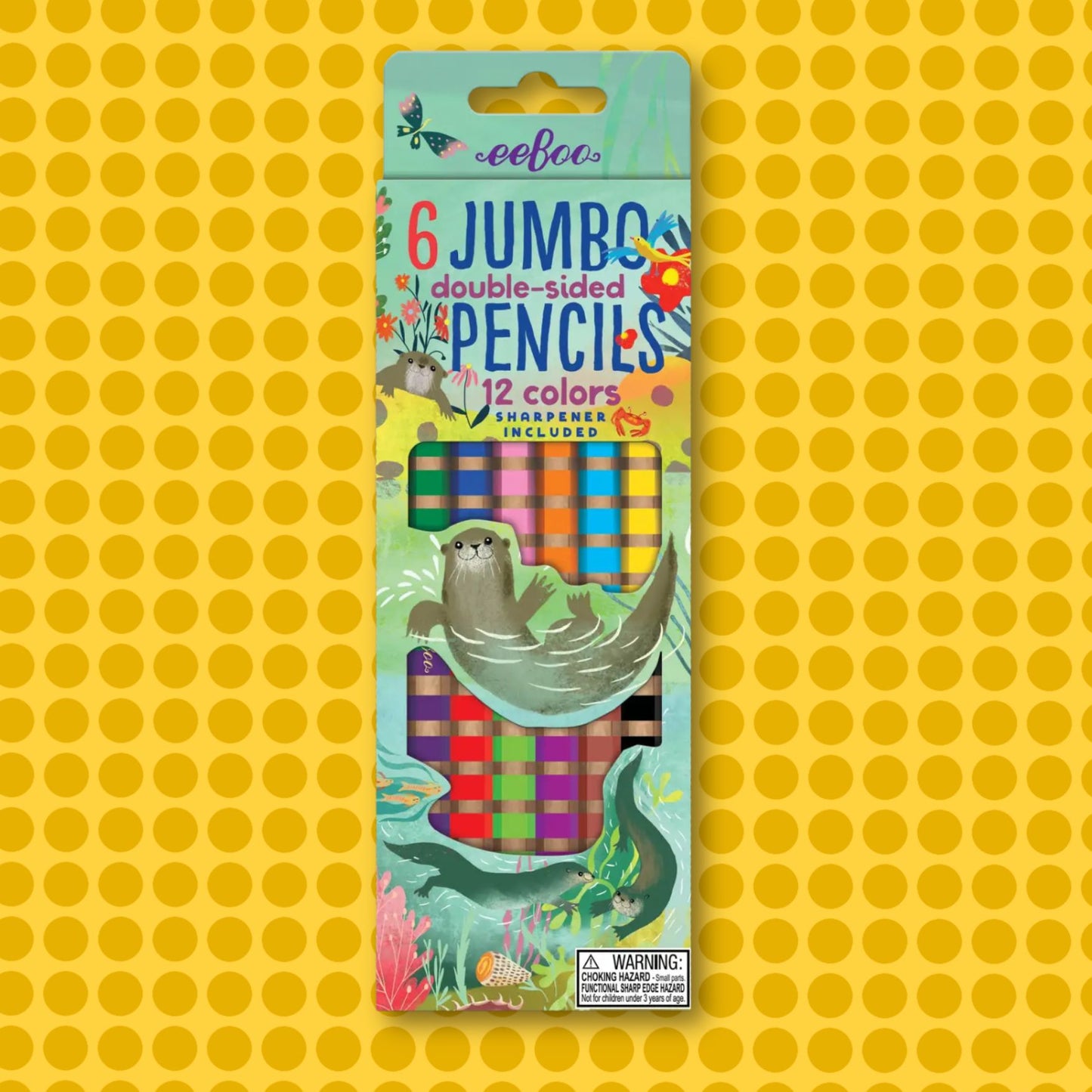 Otters 6 Double-Sided Colored Pencils