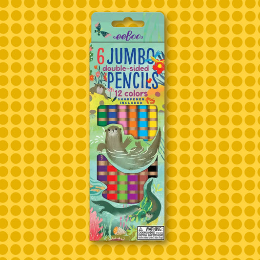 Otters 6 Double-Sided Colored Pencils