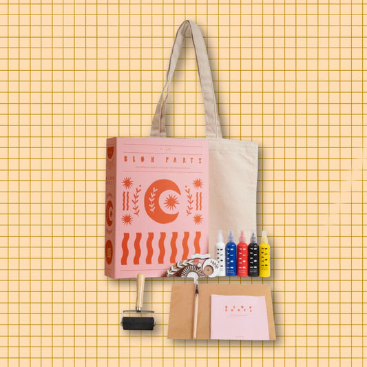 BLOK PARTI Block Printing Kit - Cosmic Print Tote Bag