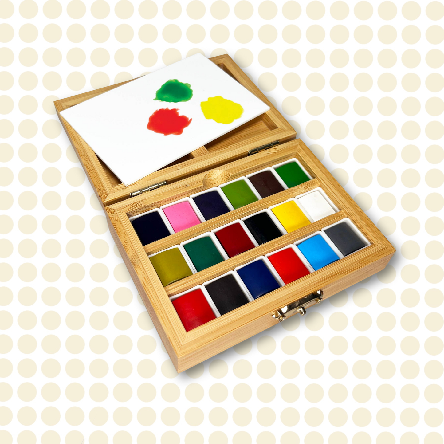 Elseware 18 Watercolor Set in a Bamboo Box