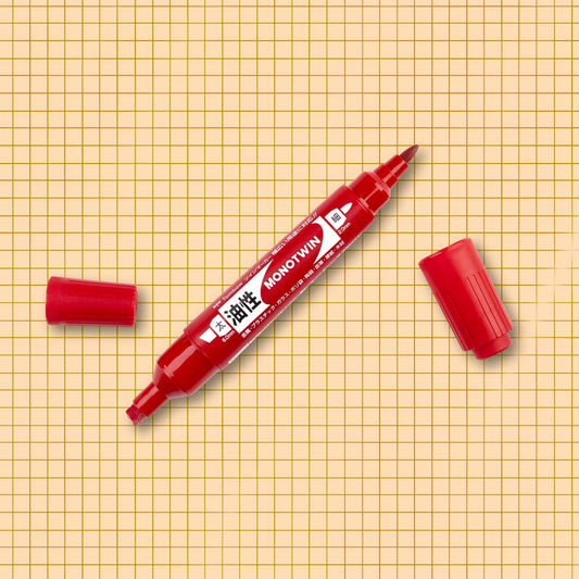 MONO Twin Large Red Dual-Tip Marker