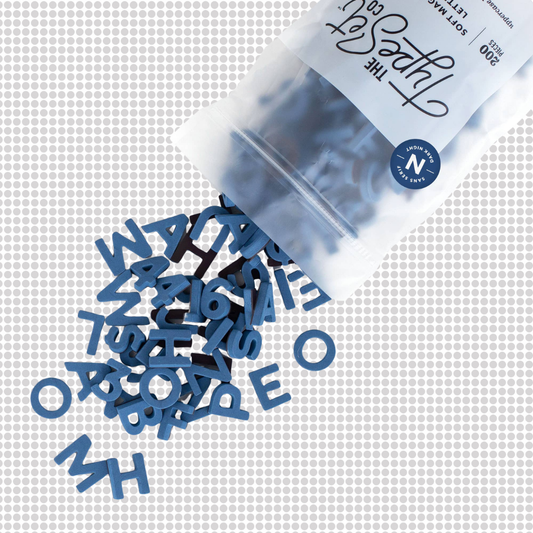 1" 200pc Navy Blue Magnetic Letters