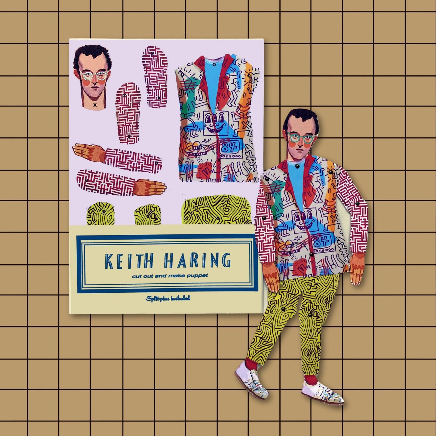 Keith Haring Cut and Make Puppet