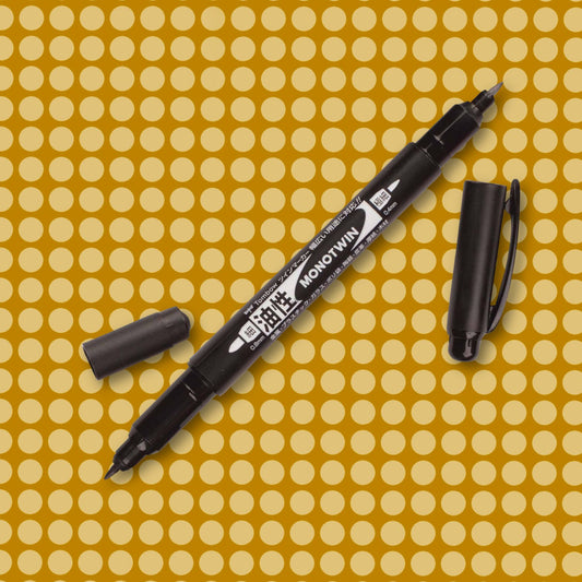 MONO Twin Black Dual-Tip Permanent Marker