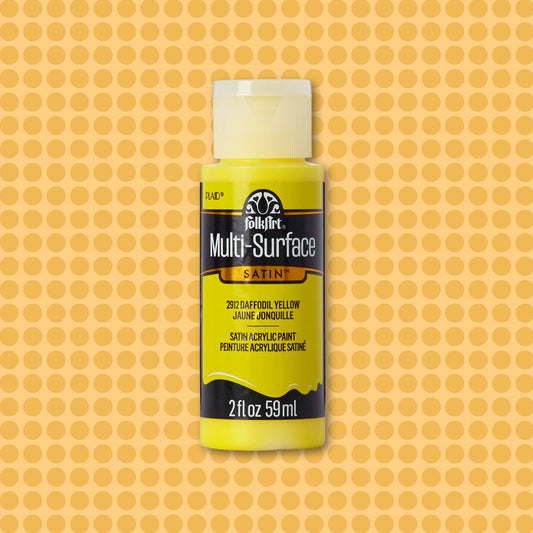 FolkArt Multi-Surface Acrylic Paint Daffodil Yellow 2oz