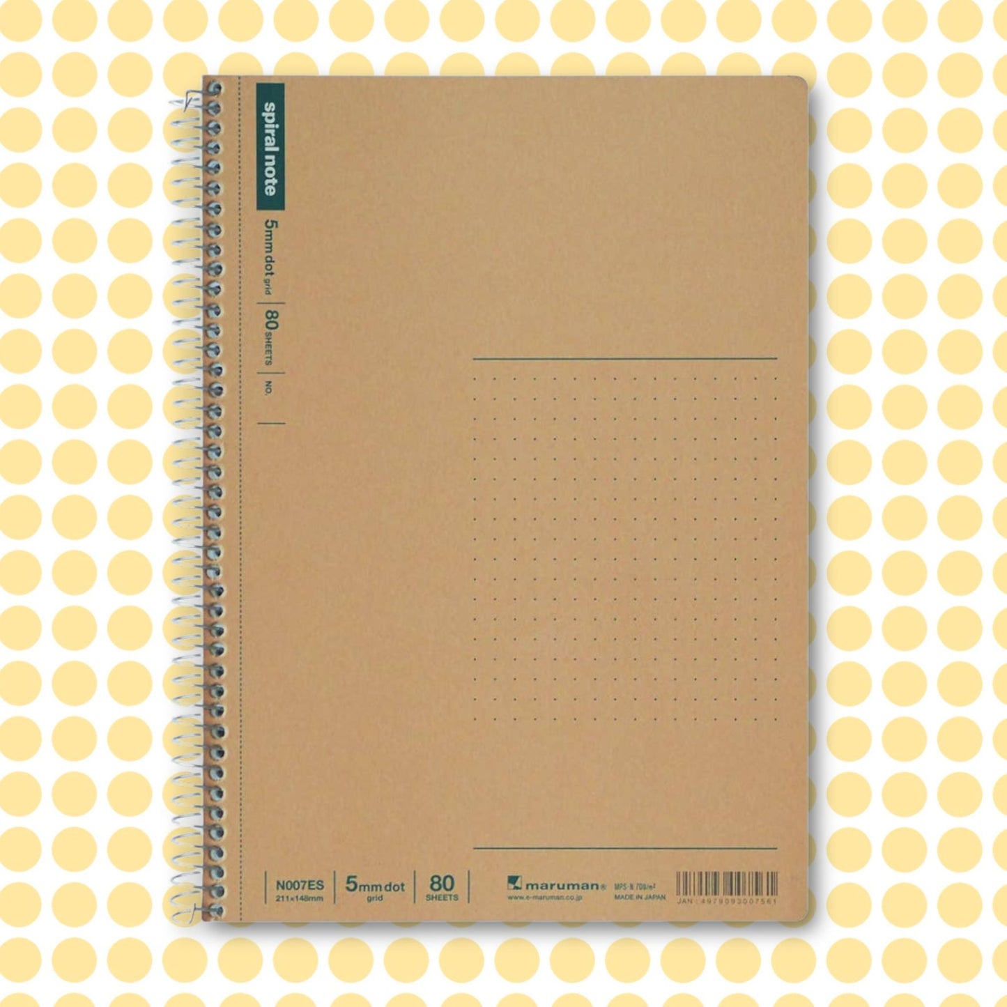 Maruman 5 mm Dot Grid 80 Sheet A5 Notebook
