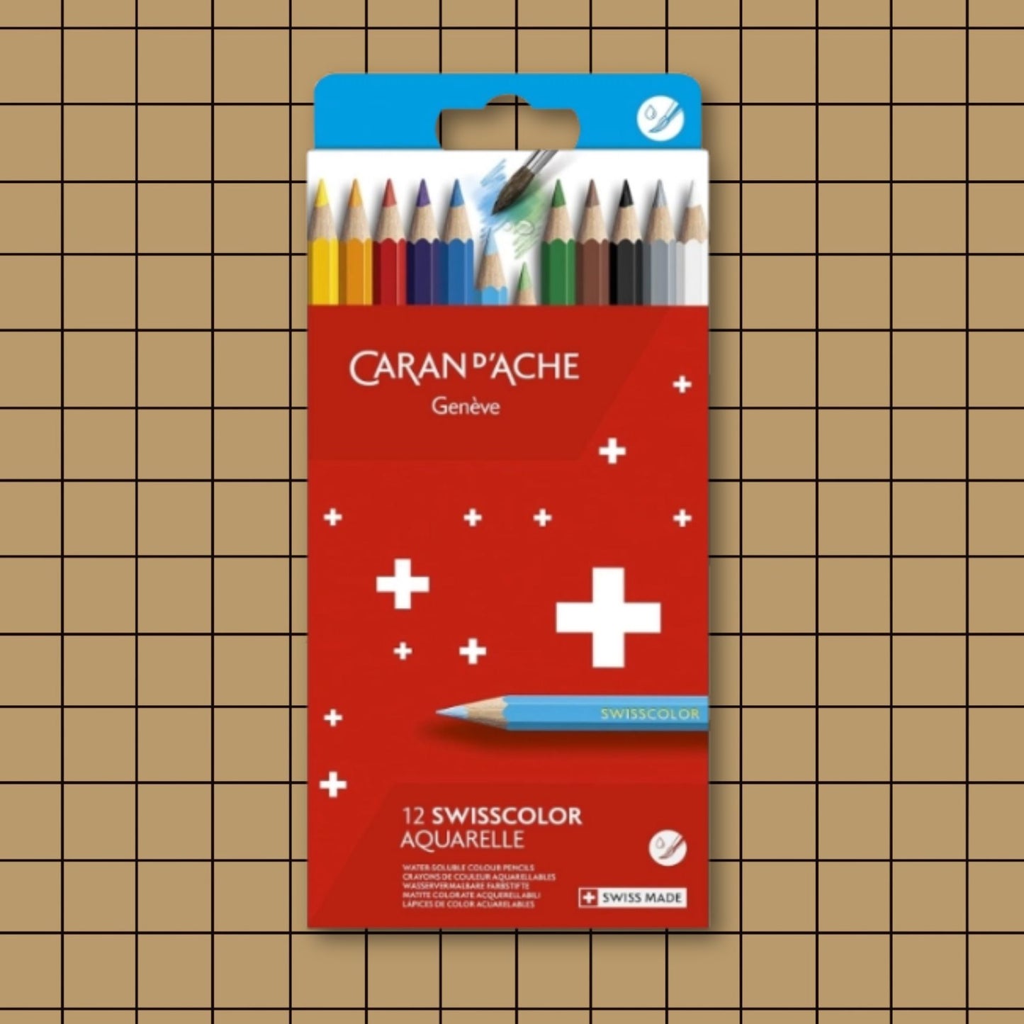 Set of 18 SWISSCOLOR Water-Soluble Colored Pencils