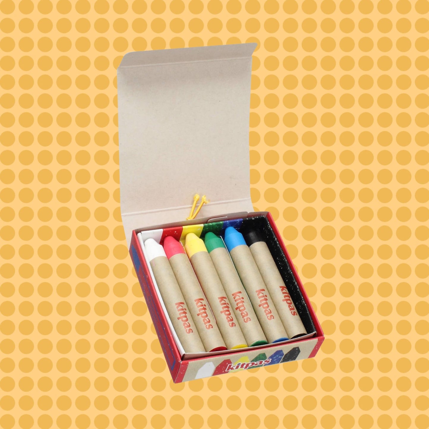 Kitpas 6 Rice Bran Wax Crayons