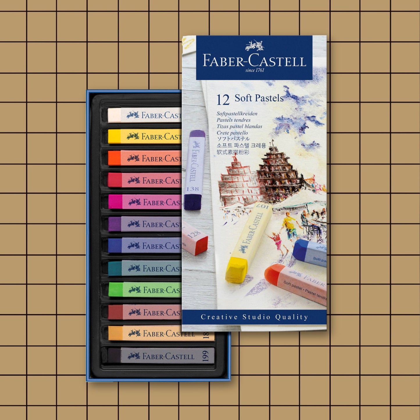 Faber-Castell 12 Full Length Soft Pastel Set