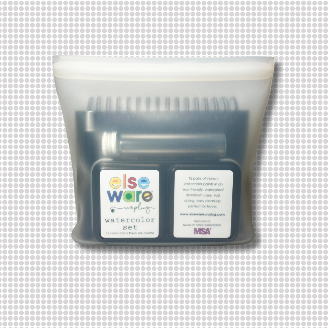 Watercolor To Go Kit - Portable, Travel-Friendly - 12 Colors