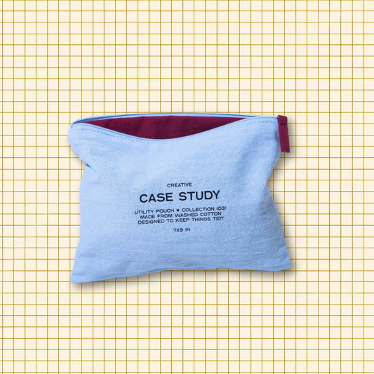 Blue Zipper Go Pouch