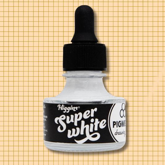 Higgins Super White Pigmented Ink, 1oz