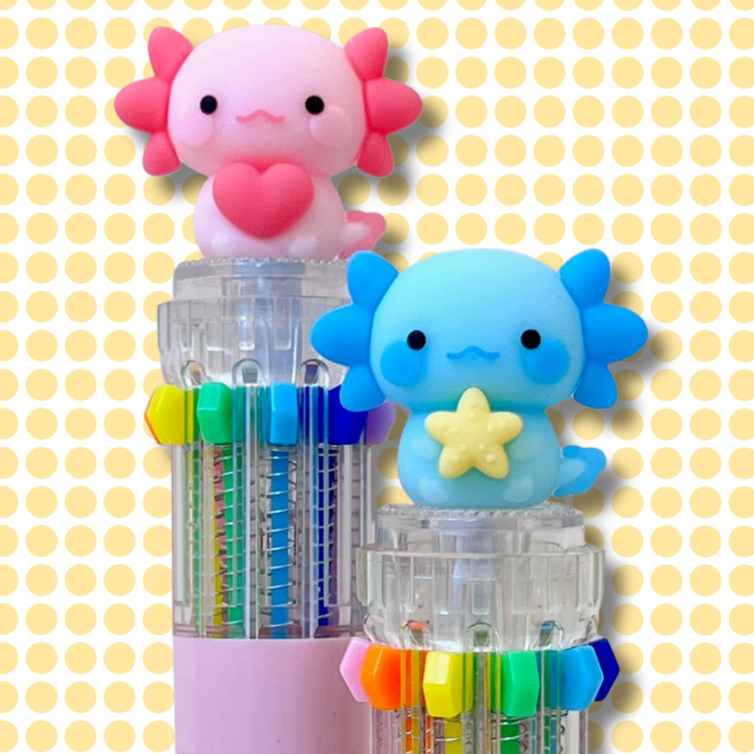 Axolotl 10-Color Retractable Ball Pen