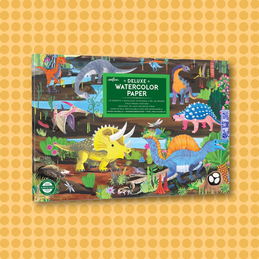 Dinosaur Watercolor Cold Press Paper