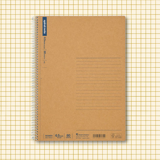Maruman Spiral Note 6.5 mm Ruled 80 Sheet B5 Notebook