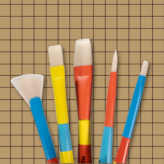 MEEDEN 5 Paint Brush Set for Kids