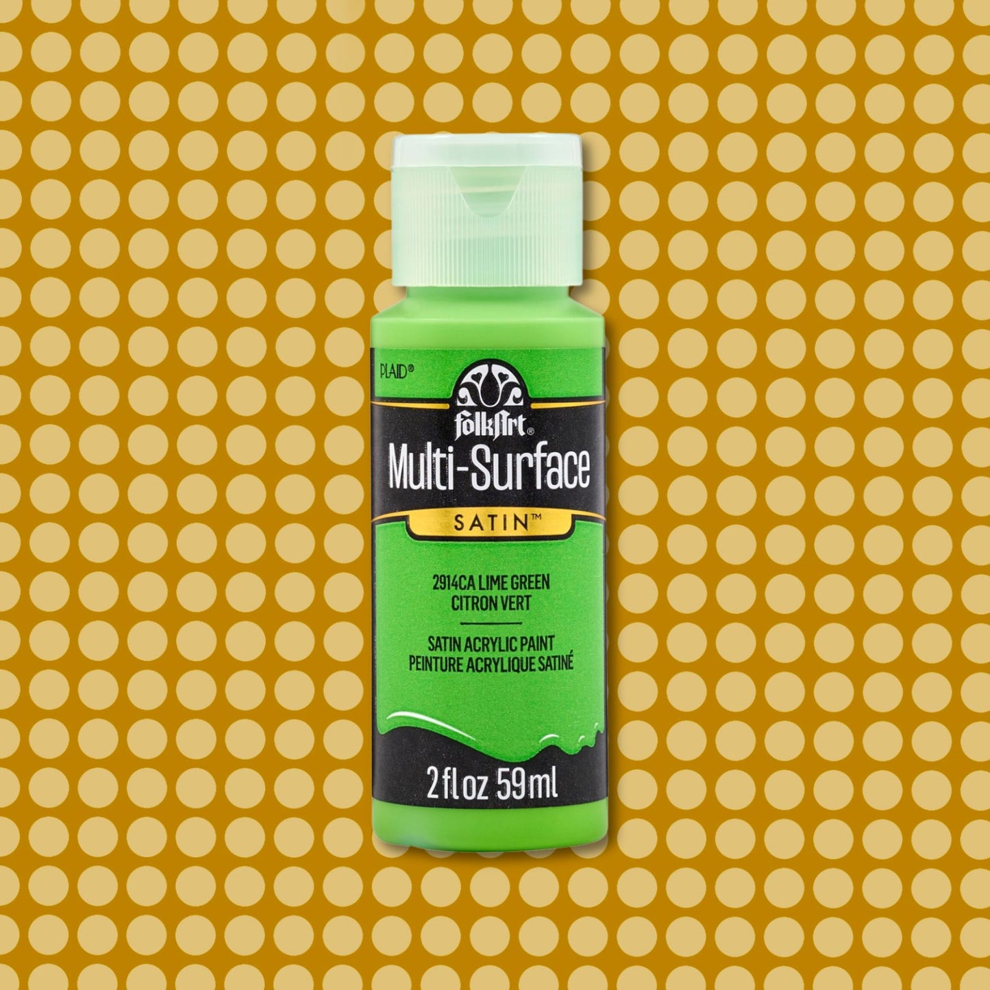 FolkArt Multi-Surface Acrylic Paint Lime Green 2oz