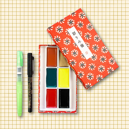 Irodori Kobako 6 Watercolor Set