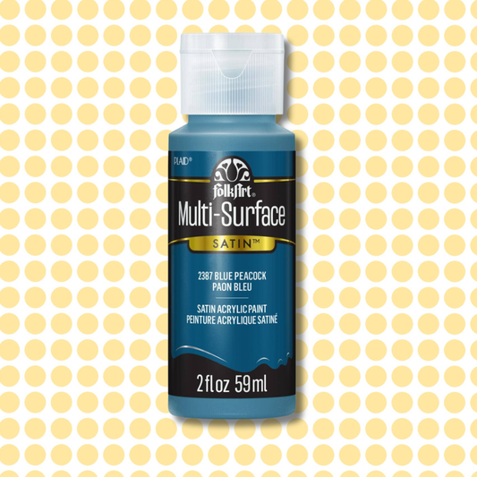 FolkArt Multi-Surface Acrylic Blue Peacock 2oz