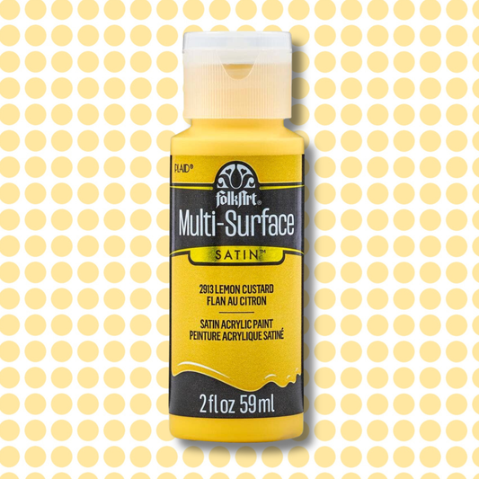 FolkArt Multi-Surface Acrylic Paint Lemon Custard 2oz