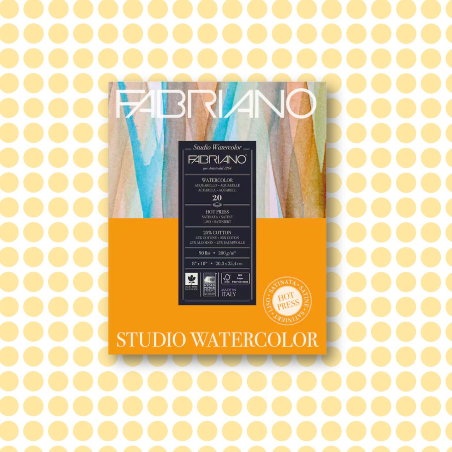 Fabriano Studio Watercolor Hot-Press Pad