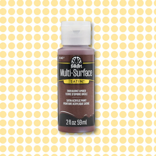 FolkArt Multi-Surface Acrylic Paint Burnt Umber 2oz