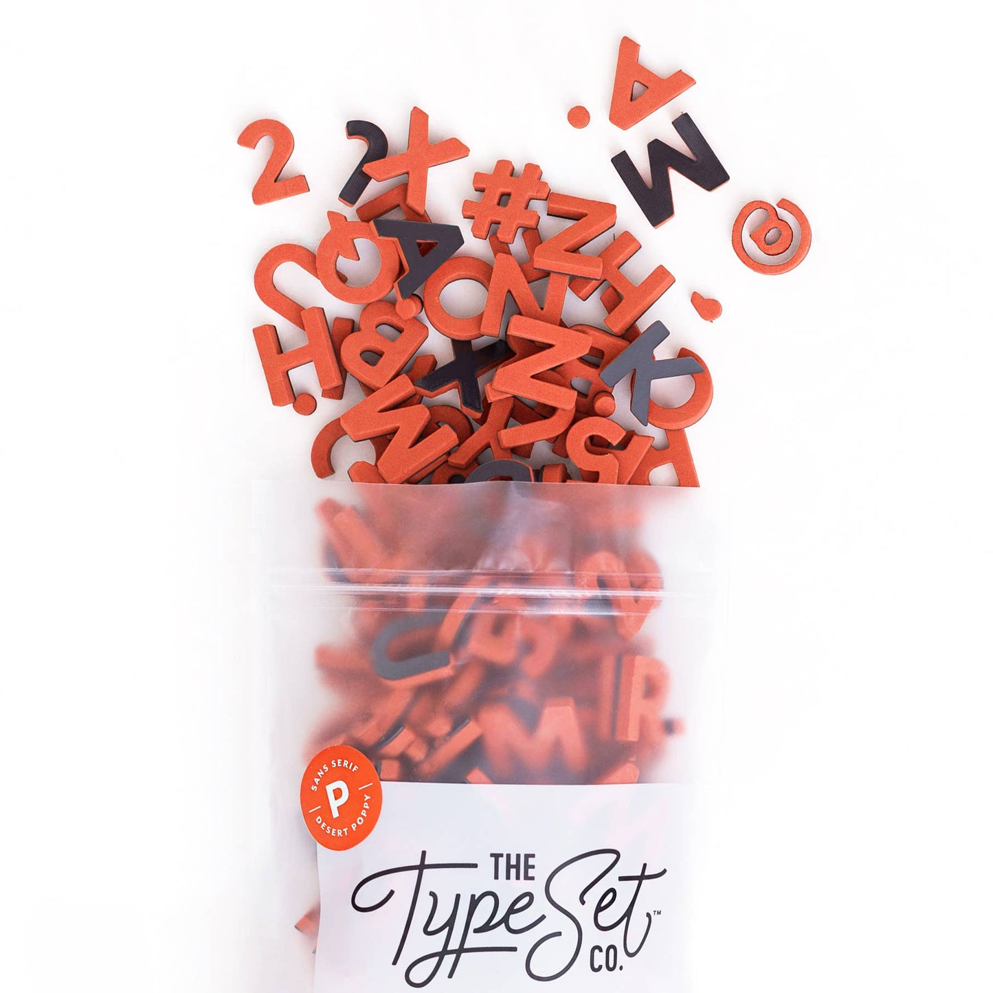 1" 200pc Desert Poppy Magnetic Letters