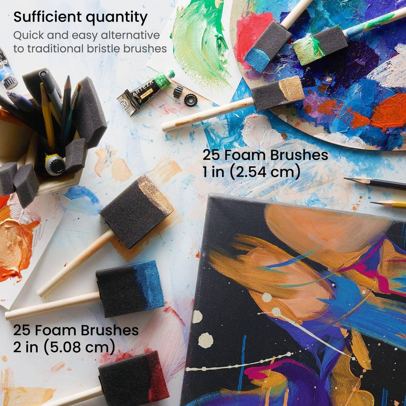 Arteza® Foam Brushes