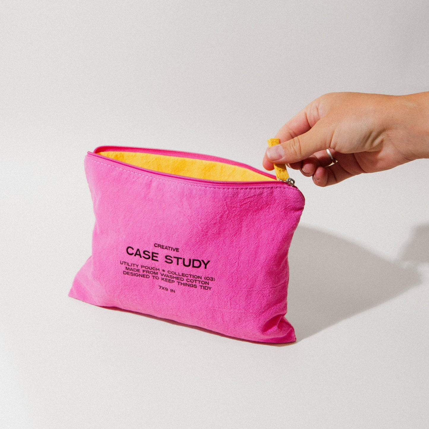 Pink Zipper Go Pouch