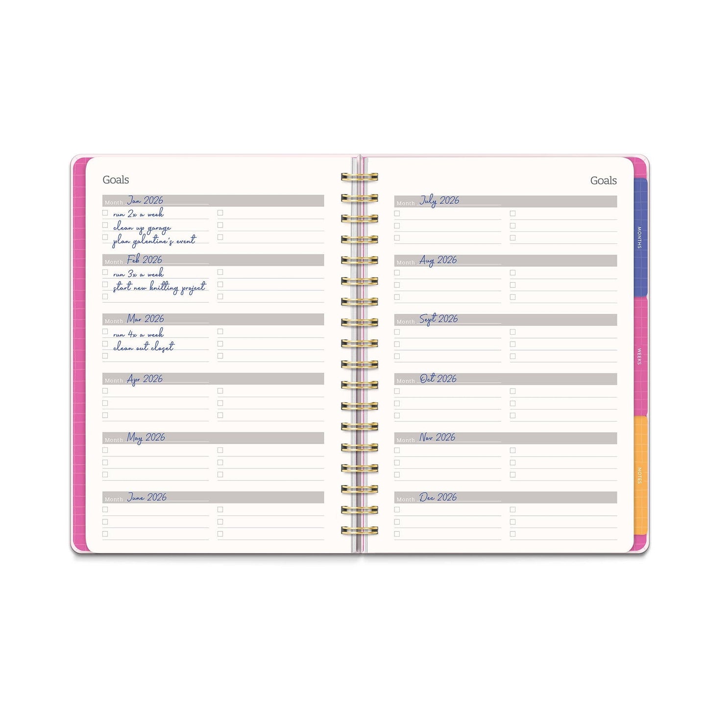 Flowers Undated Tri-Tab Planner