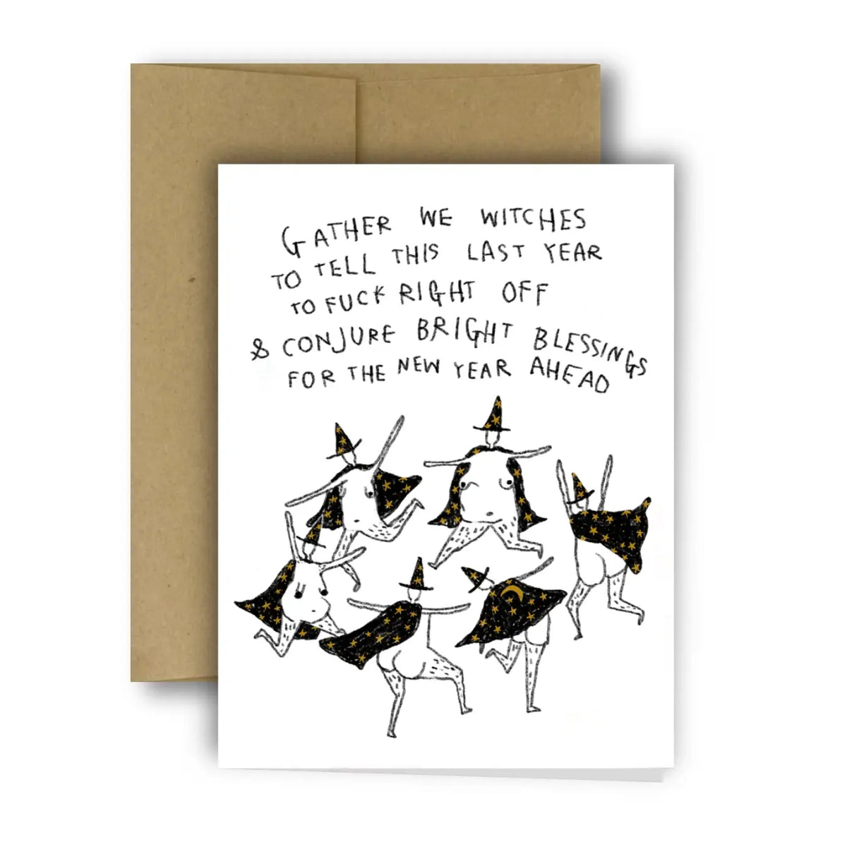 GATHER WE WITCHES Halloween Card