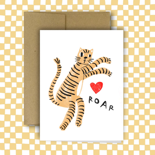 TIGER'S ROAR Greeting Card