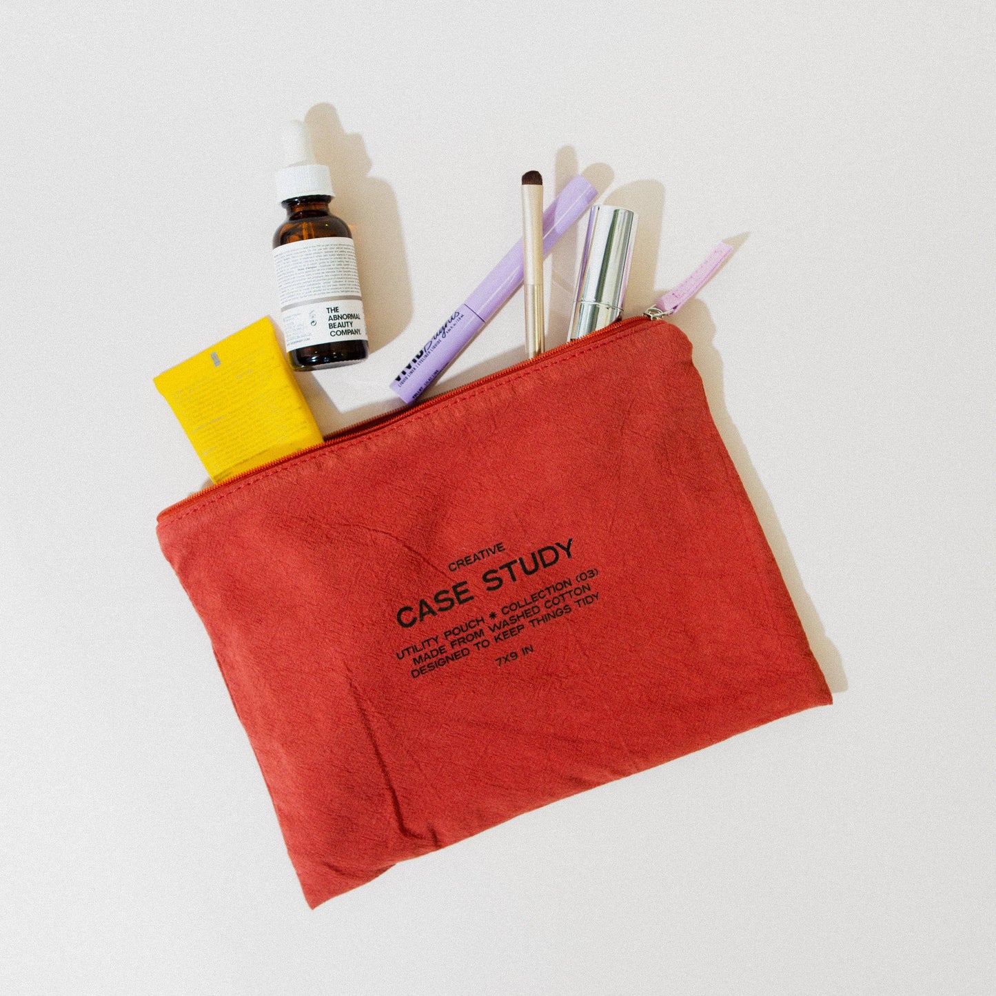 Red Zipper Go Pouch