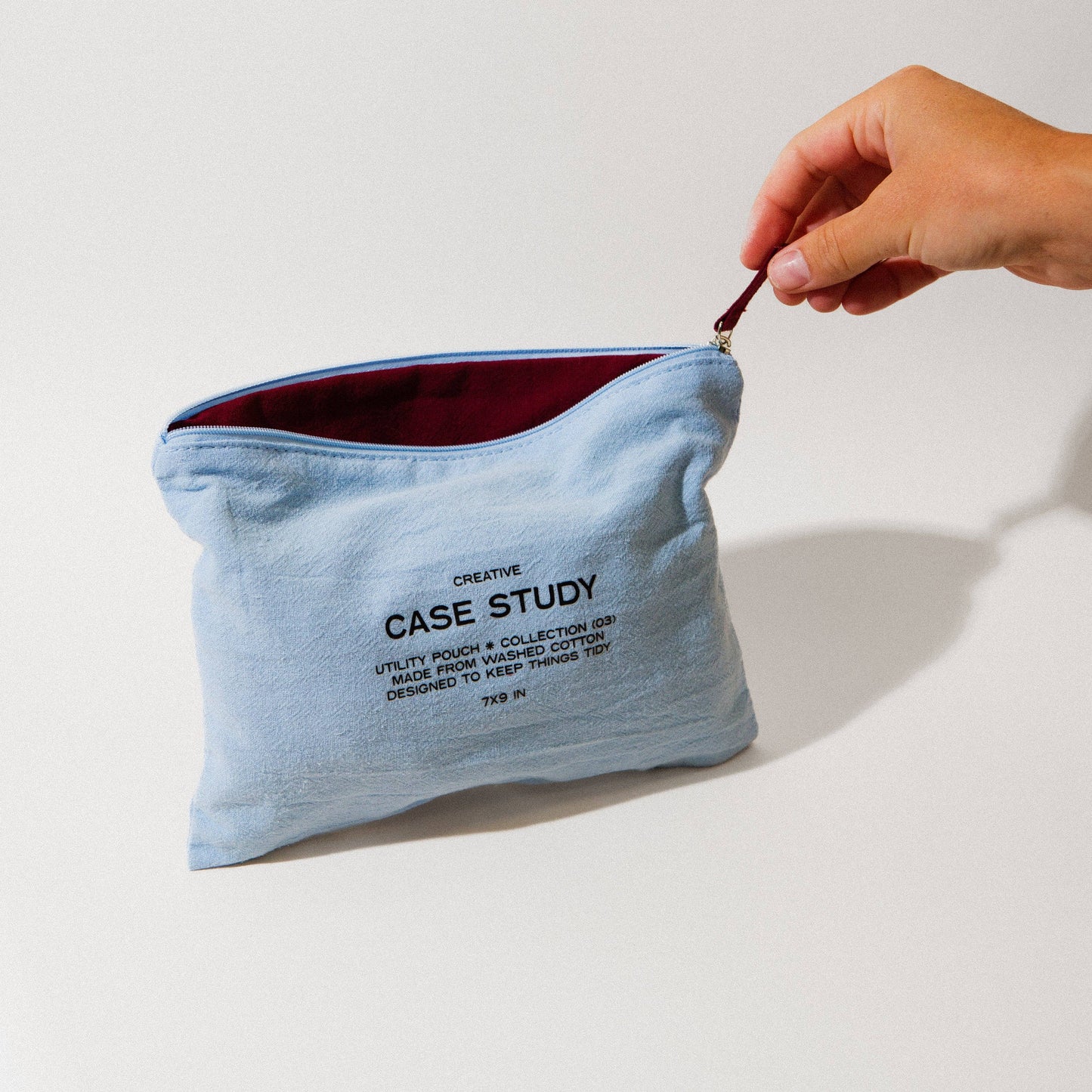 Blue Zipper Go Pouch